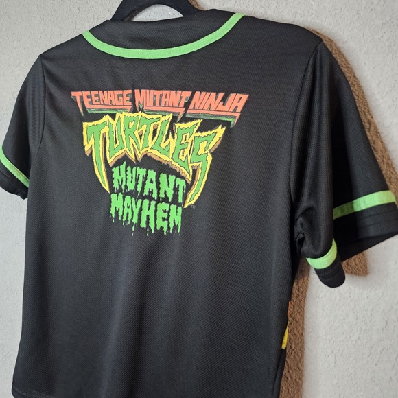TMNT Teenage Mutant Ninja Turtles Jersey Shirt Boys Youth Sz 14 16 Graphic Top - Picture 13 of 14